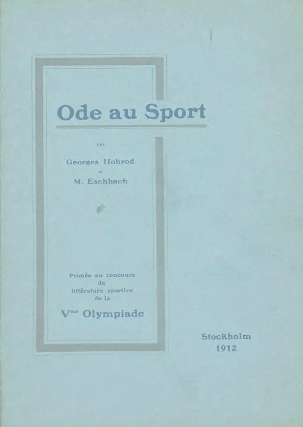 Ode to Sport