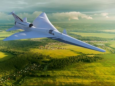 An artist's conception of NASA's Low-Boom Flight Demonstrator. Coming to a sky near you?