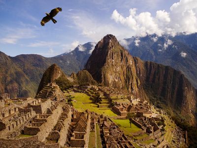 The abandoned city of Machu Picchu is one legacy of the Spanish conquest of the Incas. Traces of air pollution in a Peruvian ice cap are another.