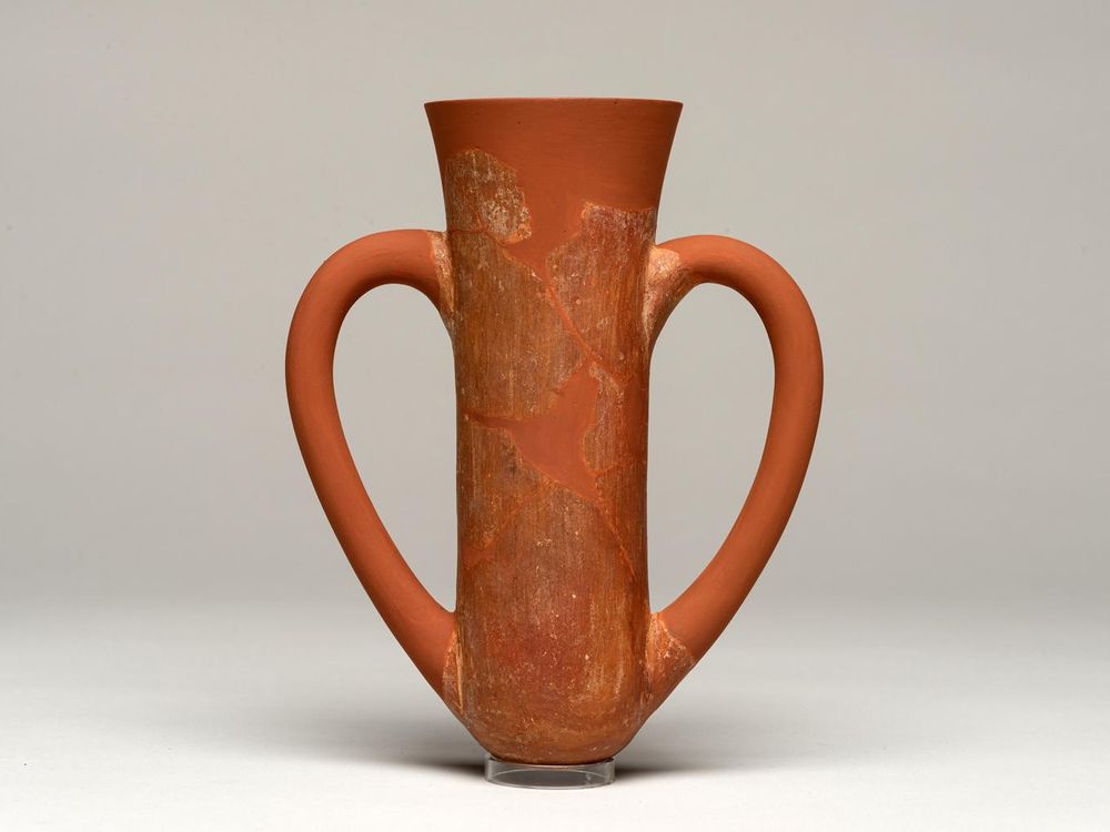 A depas goblet excavated from the ruins of Troy by Heinrich Schliemann in the 1870s