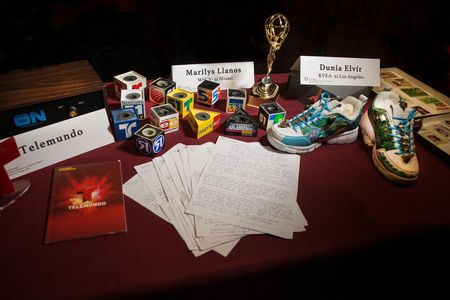 A common thread to this huge collection of materials—time-worn press credentials, painted tennis shoes, photographs, mic flags, scripts—is that they represent decades in the making of the Spanish-language broadcasting network Telemundo.