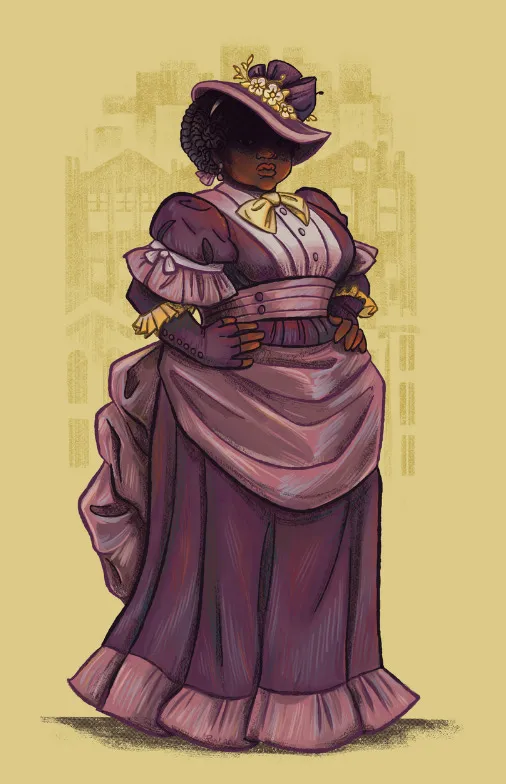 An illustration of Madam Priscilla Henry