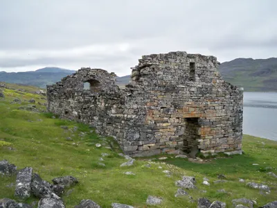 Ruins of a Norse church in Greenland.