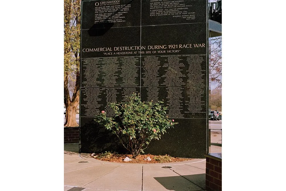 A memorial to Tulsa massacre victims