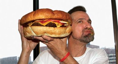 The question doesn't rank up there with, say, What is gravity? But where was the hamburger invented? To promote its claim, Akron, Ohio, hosts the National Hamburger Festival on July 21 and 22. Over 20,000 people served, including competitive eater Dave "Coondog" O'Karma.