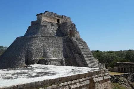 The Pyramid of the Magician stands over 100 feet tall and contains five different temples built in succession. 
