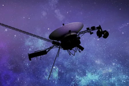 An artist's rendering of one of the Voyager spacecrafts.