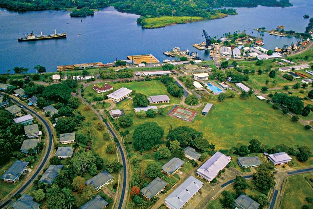 An aerial view of Smithsonian’s Tropical Research Institute