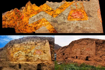 Retouched composite image of the mural and its surroundings