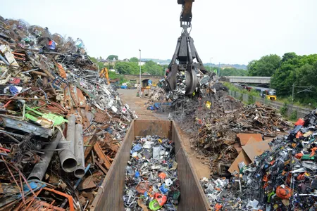 Electronic waste, shown here, is just part of the "technosphere," which comprises the totality of the stuff humans produce.