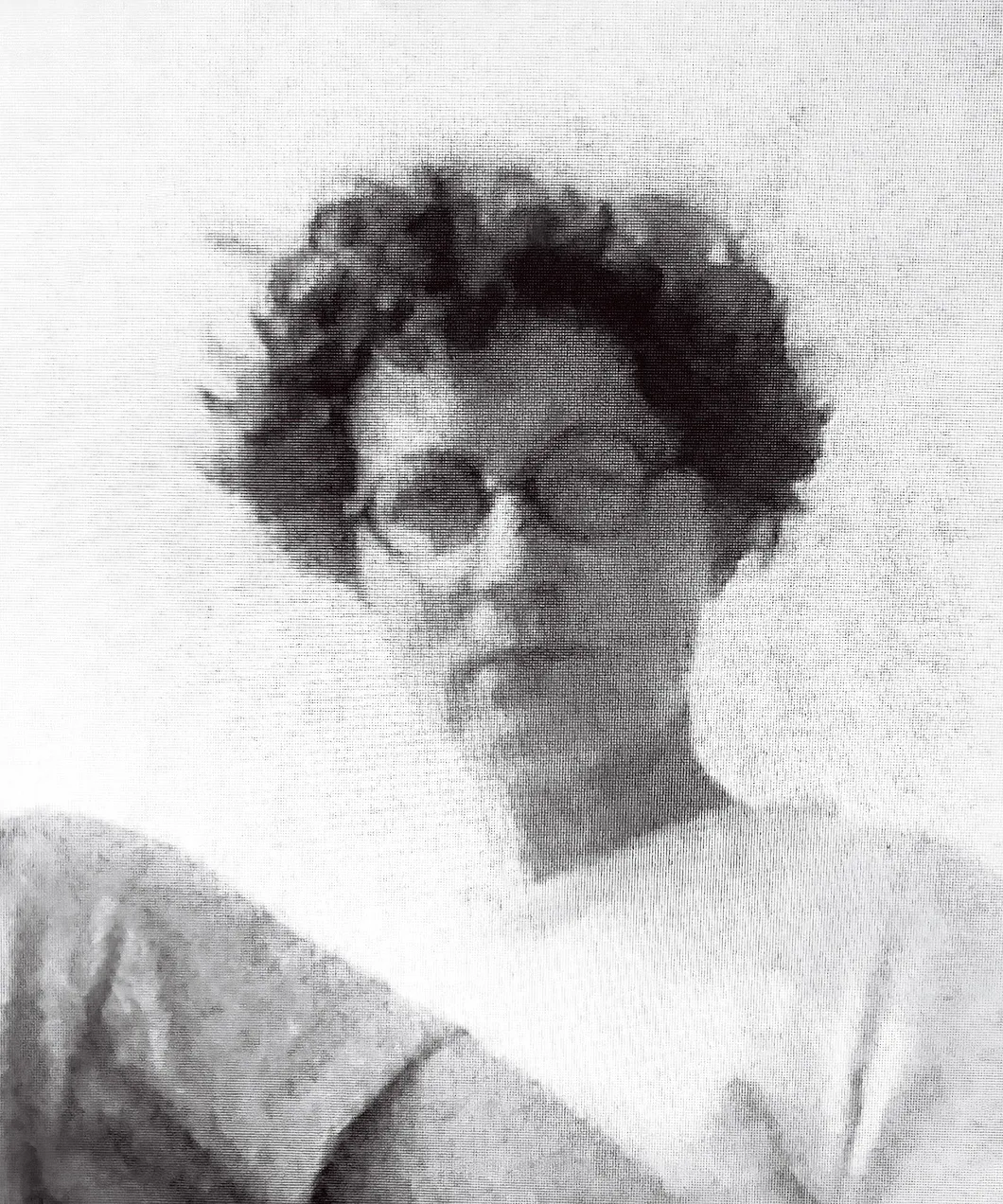 a woman wearing glasses