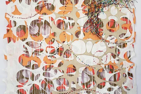 The internationally recognized paper artist Jiyong Chung&nbsp;works in the Korean craft of Joomchi&nbsp;(above: Balance IV, detail), a technique that was born of necessity centuries ago.