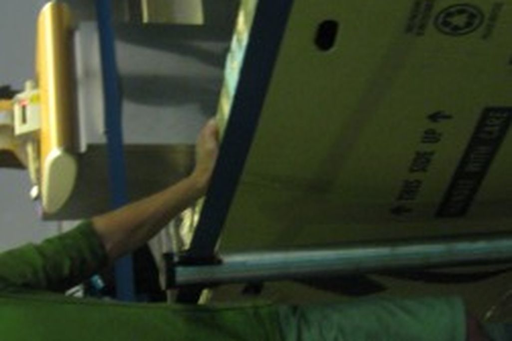 The author with his packed bicycle at San Francisco International Airport at the outset of the journey.