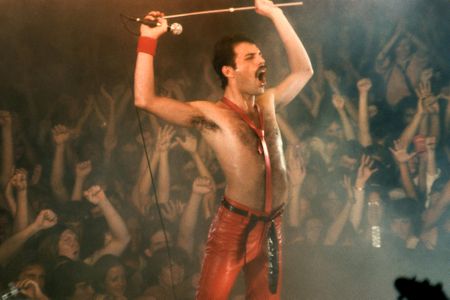 Freddie Mercury performing in Baton Rouge, Louisiana, in August, 1980.
