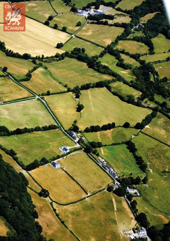 Roman road aerial photo