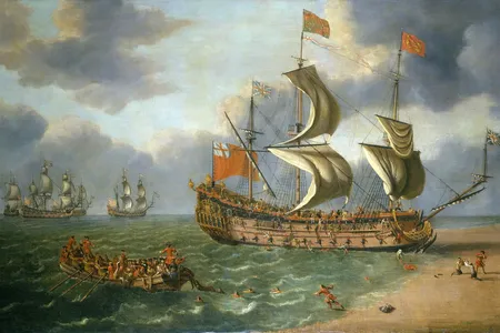Johan Danckerts,&nbsp;The Wreck of the&nbsp;Gloucester&nbsp;Off Yarmouth,&nbsp;6 May 1682, circa 1682