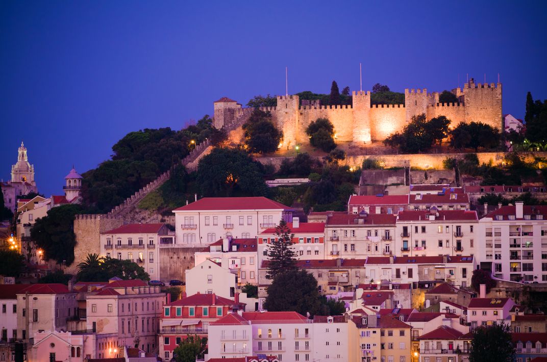 A view of São Jorge Castle, perched on one of Lisbon's seven hills