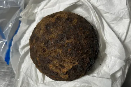 The five cannonballs ranged in size from grapefruit to cherry.