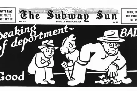 Manspreading, NYC, 1947
Artist: Amelia Opdyke Jones
New York Transit Museum Collection