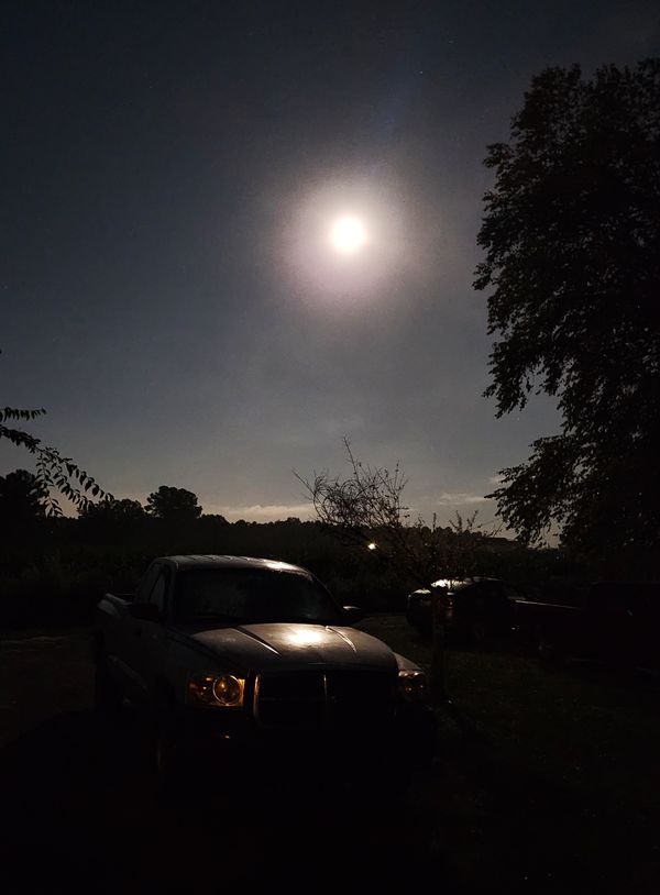 Old Dodge Truck on a Full Moon Night thumbnail