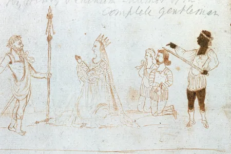 This drawing of a performance of Shakespeare's Titus Andronicus has given scholars an understanding of how blackface was used in Elizabethan England.