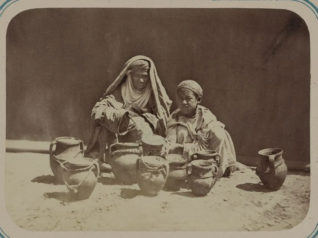 A woman and a boy in Turkestan