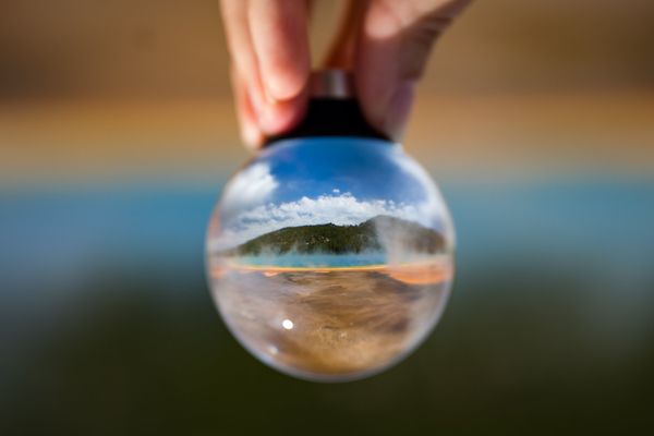 Grand Prismatic Spring through the looking glass. thumbnail