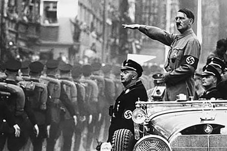 Hitler used Mercedes cars as part of his stagecraft, presenting a foreboding image of Nazi Germany. 