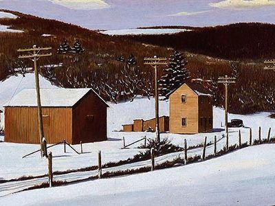 Old Pennsylvania Farm in Winter, Arthur E. Cederquist, 1934.