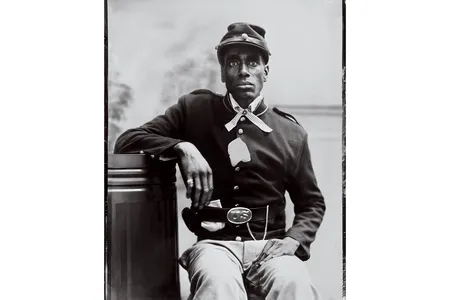 Man dressed as a Civil War soldier