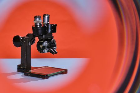 McClintock used this Bausch &amp; Lomb wide-field binocular microscope to examine morphological mutations in corn.