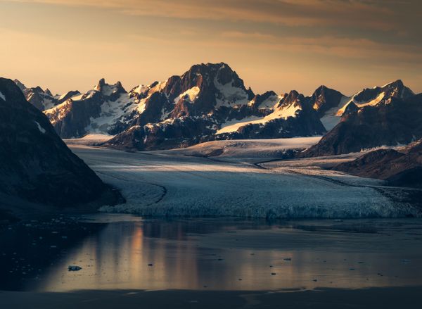 An Arctic Sunset over Knud Rasmussen Glacier thumbnail