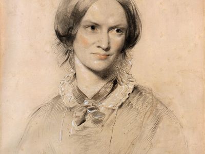 George Richmond made this chalk portrait of Brontë when she was 34 years old. 