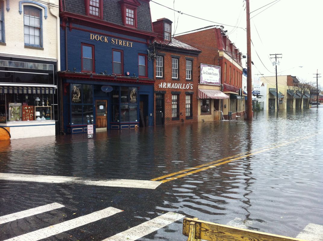 Flooded Annapolis downtown