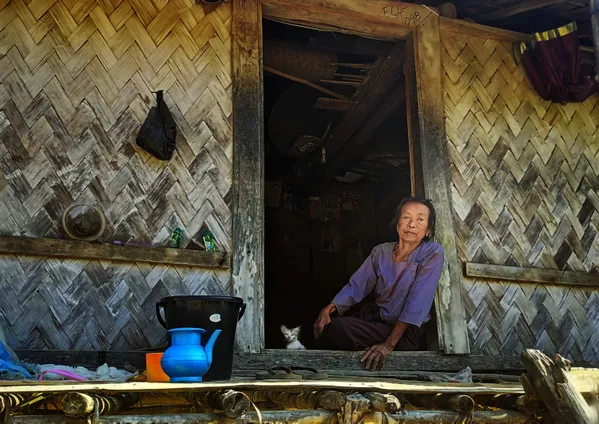 LONELY WOMAN WITH CAT thumbnail