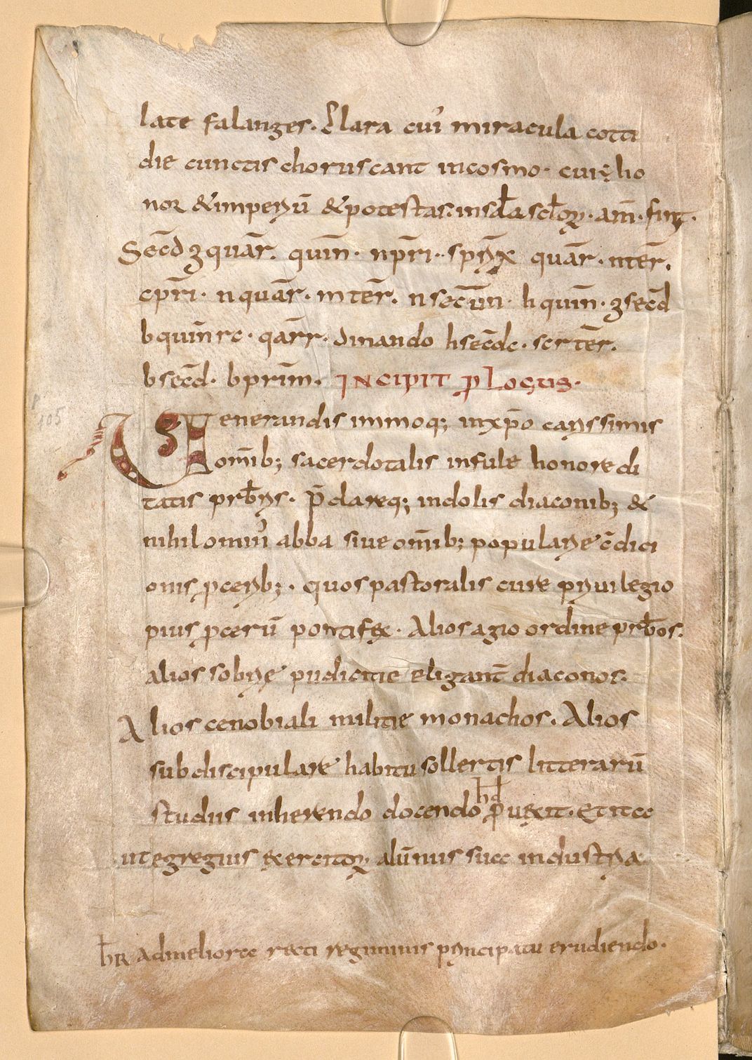 Manuscript featuring hidden code identifying the text's author as Saxon nun Hugeburc