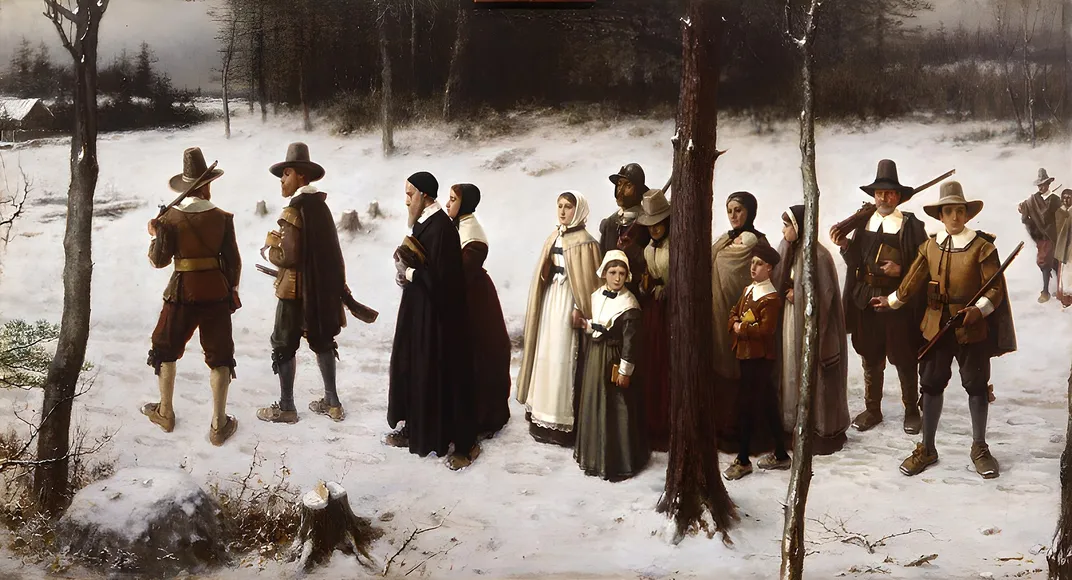 Pilgrims Going to Church, George Henry Boughton, 1867
