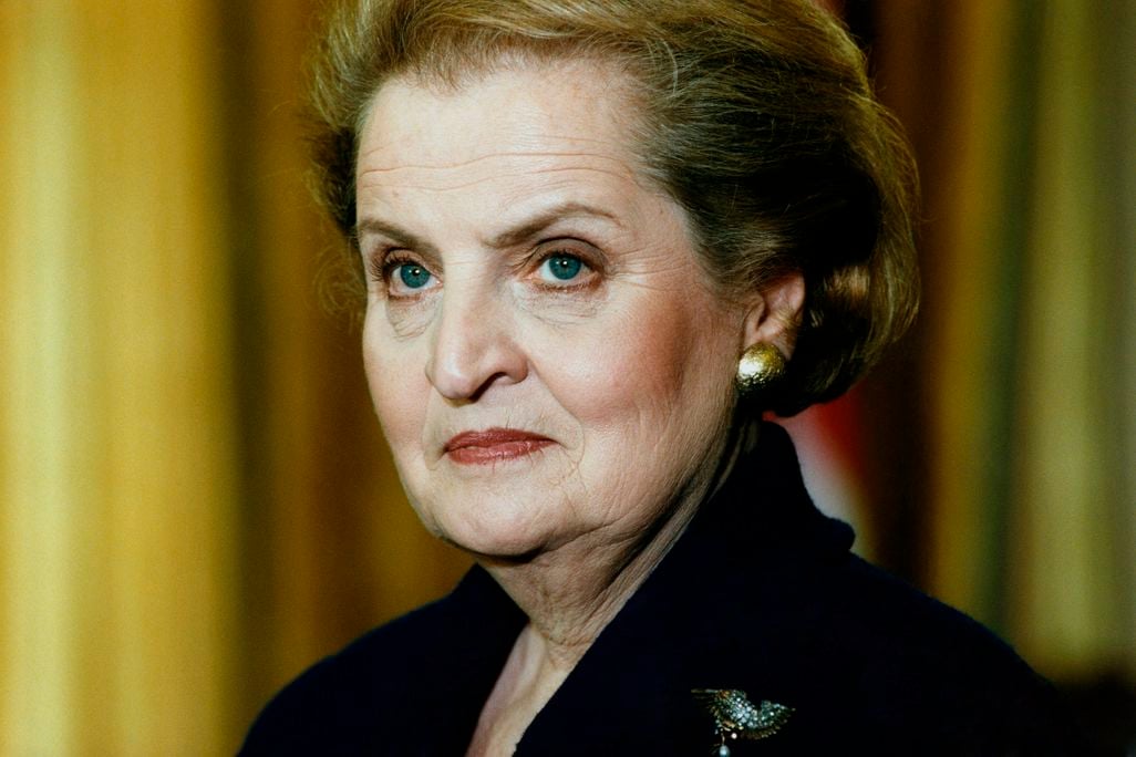 A 1997 photo of Madeleine Albright, who died at age 84 on March 23, 2022