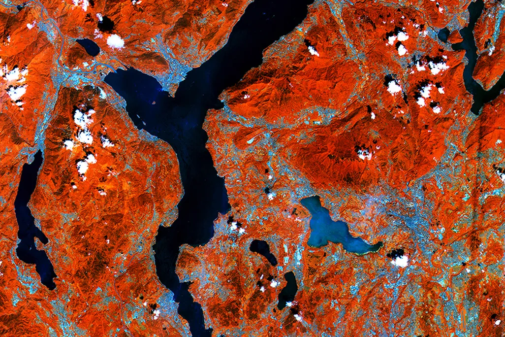 Northern Italy from space 