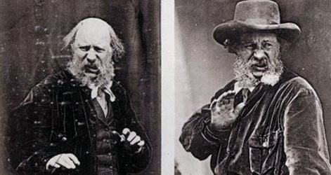 Photographs from Charles Darwin's The Expression of the Emotions in Man and Animals