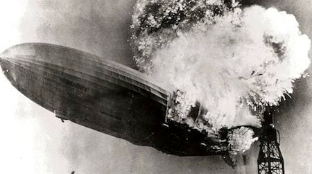 The Hindenburg disaster was captured on camera and in eye-witness accounts.