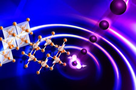 An illustration of the excitation of a spin liquid on a honeycomb lattice with neutrons.