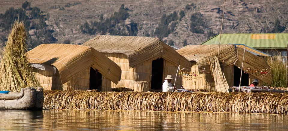  The floating island of Los Uros on Lake Titicaca 
