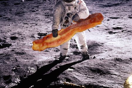 "Hey Neil I found something!" - Buzz Aldrin, maybe.