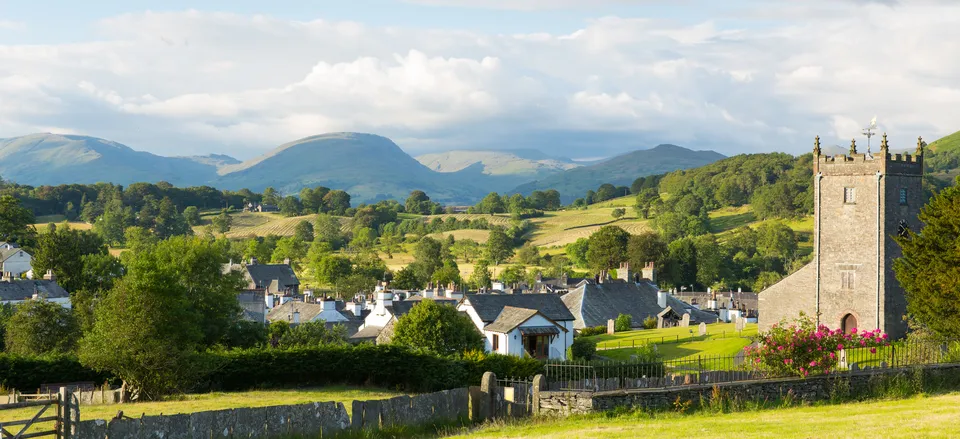  The town of Hawkshead, known for William Wordsworth and Beatrix Potter 