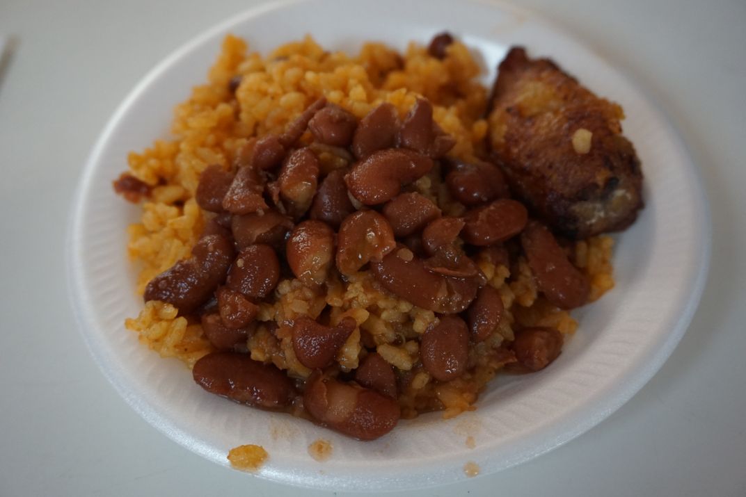 Chicken, beans and rice, Food Tour, St. Croix