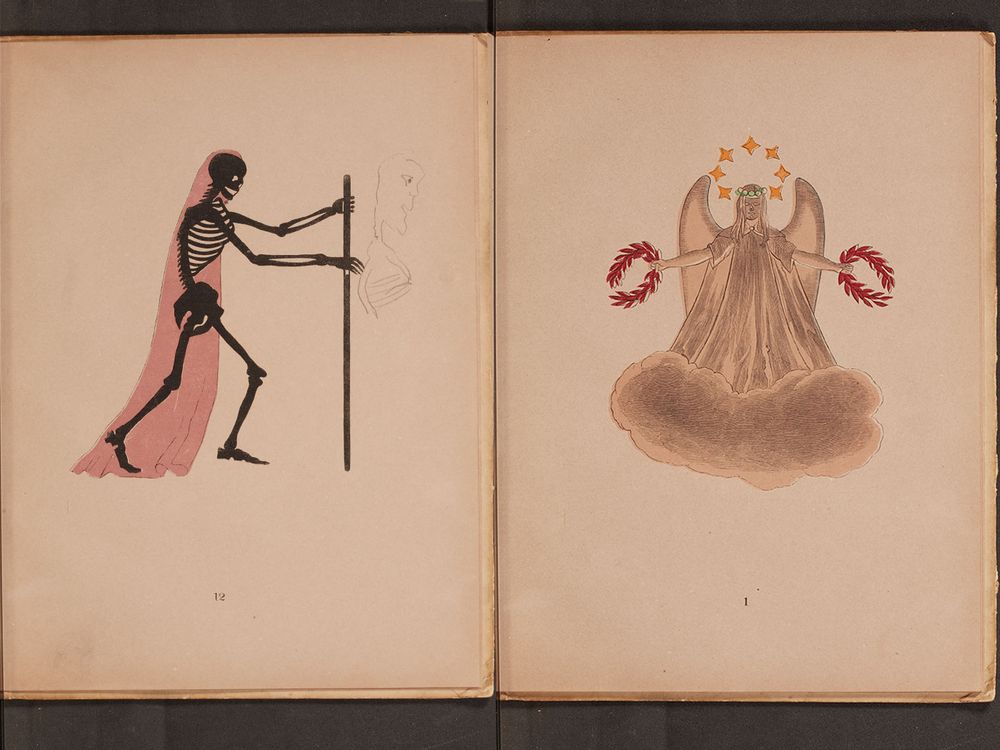 Drawings of specters from J.H. Brown's "Spectropia"
