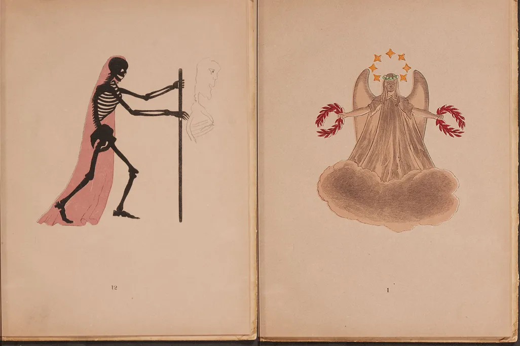 Drawings of specters from J.H. Brown's "Spectropia"