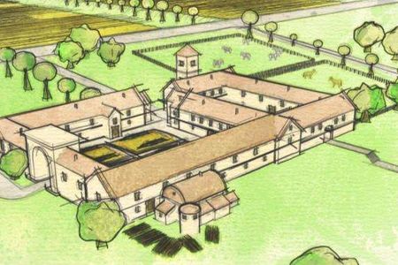 What the villa discovered in Wiltshire, England, would have looked like 1800 years ago