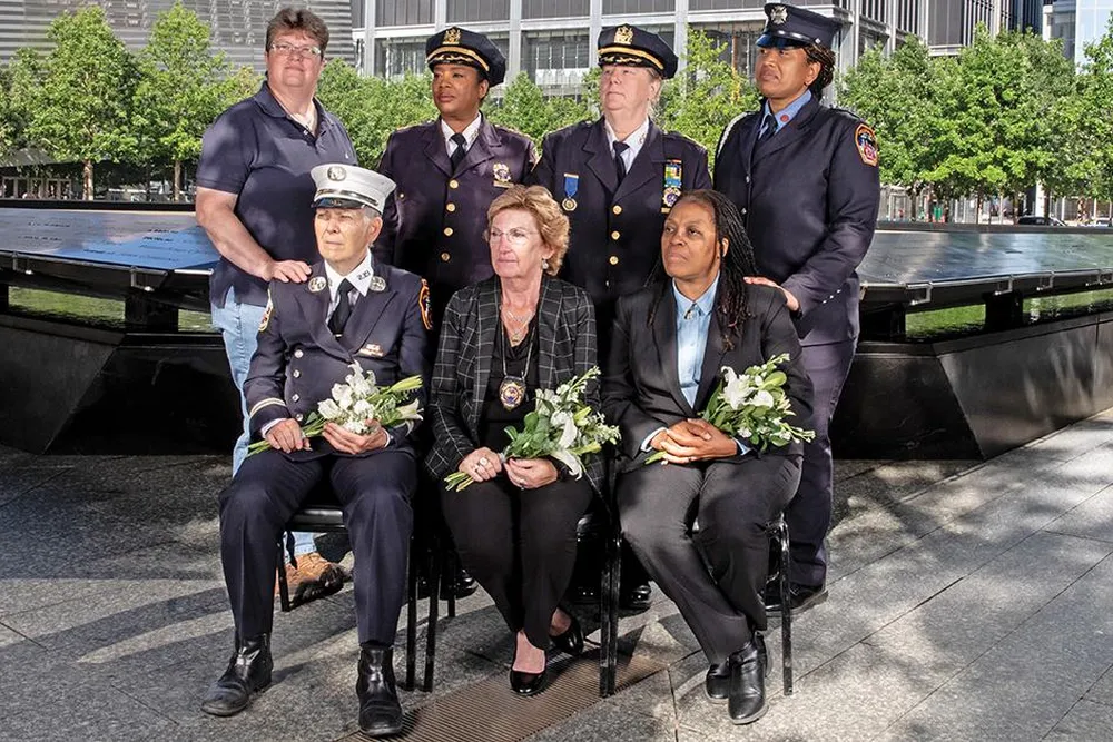 a group portrait of women first responders